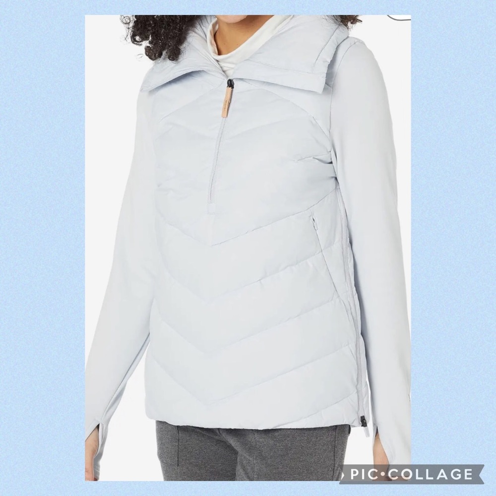 NWT INDYEVA Poplin V down half zip